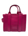 Marc Jacobs Magenta Pink Pebble Leather Zip Top Crossbody Strap Tote Bag Magenta Pink / XS