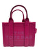 Marc Jacobs Magenta Pink Pebble Leather Zip Top Crossbody Strap Tote Bag Magenta Pink / XS