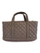MZ Wallace Taupe Brown Nylon Quilted Zip Top Crossbody Strap hand bag Bag Taupe Brown / S/M