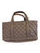 MZ Wallace Taupe Brown Nylon Quilted Zip Top Crossbody Strap hand bag Bag Taupe Brown / S/M