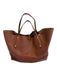 Annabel Ingall Brown Pebble Leather Top Handles Open Top Tote Bag Brown / L