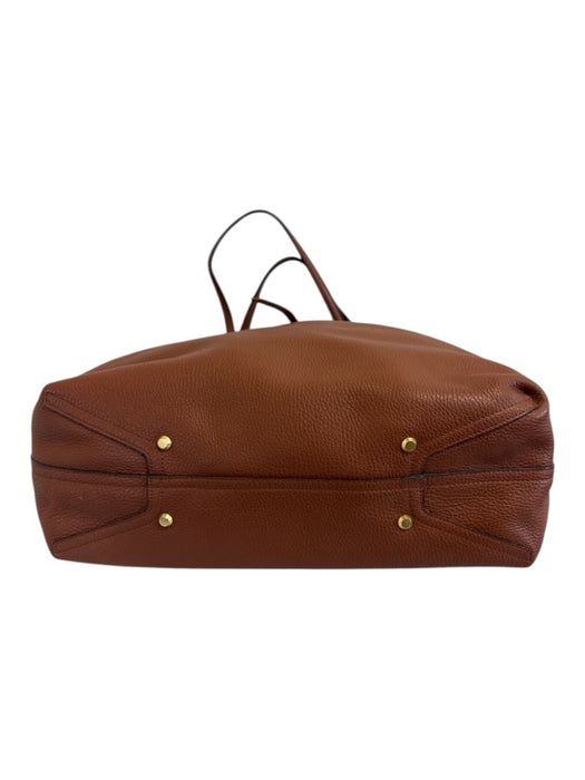 Annabel Ingall Brown Pebble Leather Top Handles Open Top Tote Bag Brown / L