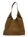 Coach Olive Brown Suede leather Crescent Shoulder Tote Bag Olive Brown / M/L