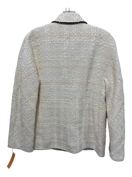 Tory Burch Size 4 White & Black cotton & polyamide Long Sleeve Blazer Jacket White & Black / 4