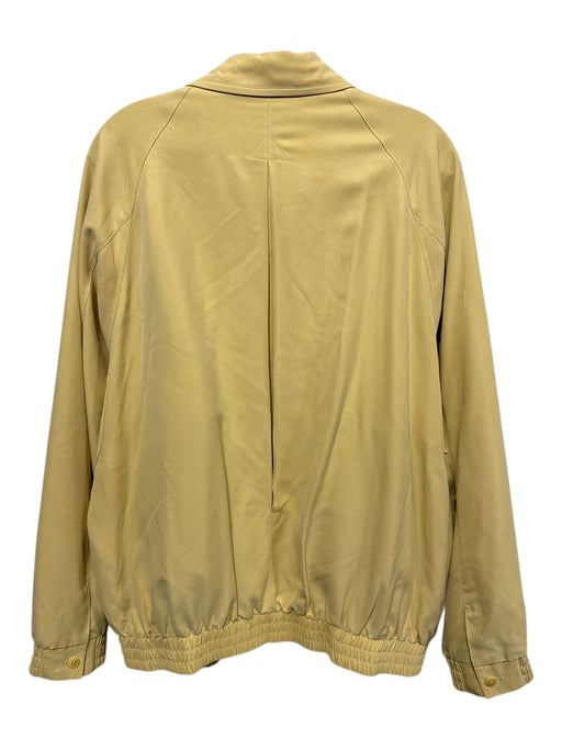 Bobby Jones Size L Yellow Cotton Blend Solid Zip UP Men's Jacket Yellow / L