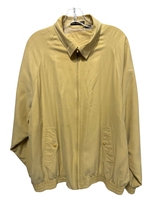Bobby Jones Size L Yellow Cotton Blend Solid Zip UP Men's Jacket Yellow / L