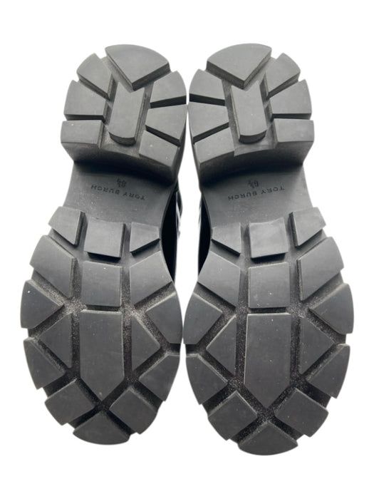 Tory Burch Shoe Size 6.5 Black Leather Upper Rubber Outsole lace up Booties Black / 6.5