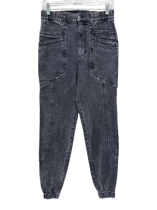 Retrofete Size 27 Gray Wash Cotton Denim Zip Fly Elastic Waist High Rise Jeans Gray Wash / 27