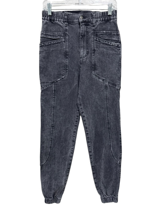 Retrofete Size 27 Gray Wash Cotton Denim Zip Fly Elastic Waist High Rise Jeans Gray Wash / 27