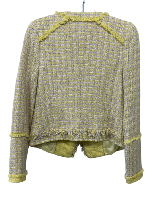 Mcginn Size 8 Yellow & White Cotton Blend Long Sleeve Blazer Jacket Yellow & White / 8