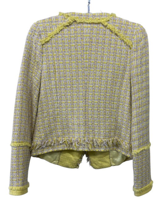 Mcginn Size 8 Yellow & White Cotton Blend Long Sleeve Blazer Jacket Yellow & White / 8