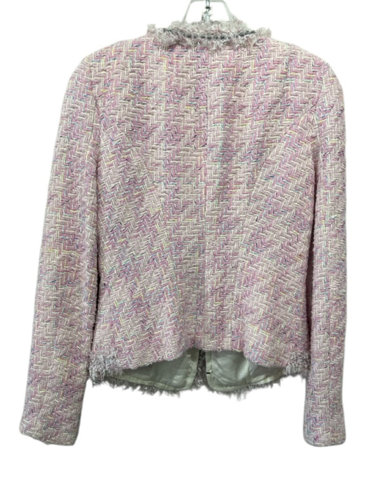 Mcginn Size 8 Pink & White Cotton Blend Long Sleeve Blazer Jacket Pink & White / 8