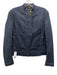 Donna Karan Size 8 Dark Wash Cotton Long Sleeve Zip Up Button Jacket Dark Wash / 8