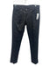 Ralph Lauren Size 27 Black Cotton Zip Fly Metalic Threading Slim Straight Pants Black / 27