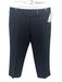 Elie Tahari Size 4 Black Wool Trouser Zip Fly 3/4 Length Pants Black / 4