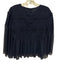 See By Chloe Size 40 Dark Navy Polyester Long Sleeve Sheer Smocked Top Dark Navy / 40