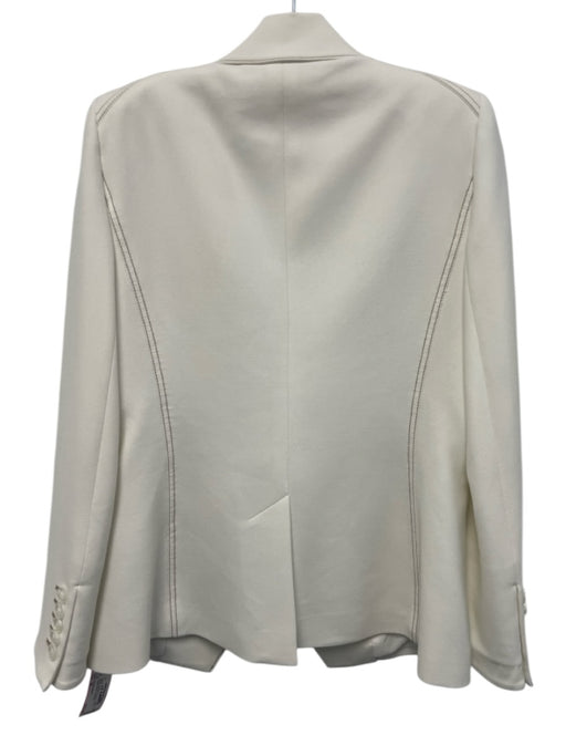 Veronica Beard Size 10 White Polyester & Viscose Blazer Double Breast Jacket White / 10