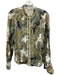 Veronica Beard Size 6 Green, Blue, Yellow Linen Long Sleeve Paisley Blouse Top Green, Blue, Yellow / 6