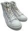 Stuart Weitzman Shoe Size 6.5 White Canvas Faux Pearl High Top Lace Up Sneakers White / 6.5