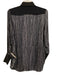 Vince Size XS Black & White Silk Long Sleeve Abstract Stripe Buttons Collar Top Black & White / XS