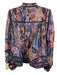 Farm Rio Size S Purple, Blue, Multi Cotton Long Sleeve Floral Print Buttons Top Purple, Blue, Multi / S