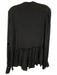 See By Chloe Size 44 Black Viscose & Silk Long Sleeve Buttons Ruffle Hem Top Black / 44