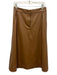 Veronica Beard Size 8 Brown Polyurethane Pleather Zip Fly Midi Skirt Brown / 8