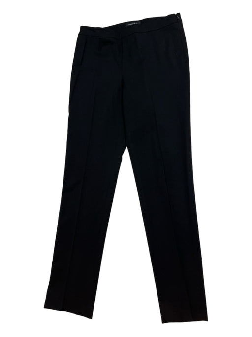 Lafayette 148 Size 2 Black Wool Blend High Rise Tapered Trouser Pants Black / 2