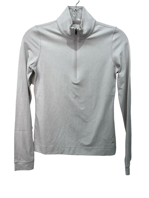 Vuori Size XS Light Gray Polyester Blend Long Sleeve Quarter Zip Top Light Gray / XS