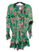 Misa Size S Green, Pink & Blue Print Polyester Smocked Waist Band Floral Dress Green, Pink & Blue Print / S