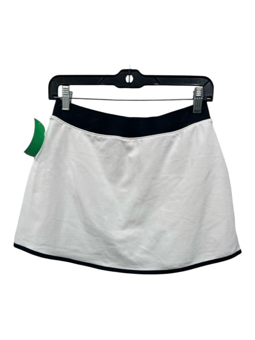 Alo Size S White & Black Polyester Athletic Slit Elastic Waist Skort Skirt White & Black / S