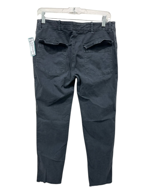 Nili Lotan Size 4 Faded Black Cotton Blend Cargo Pockets High Rise Tapered Pants Faded Black / 4
