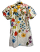 Mestiza New York Size XS White & Multi Cotton Floral Short Puff Sleeve Dress White & Multi / XS