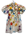 Mestiza New York Size XS White & Multi Cotton Floral Short Puff Sleeve Dress White & Multi / XS