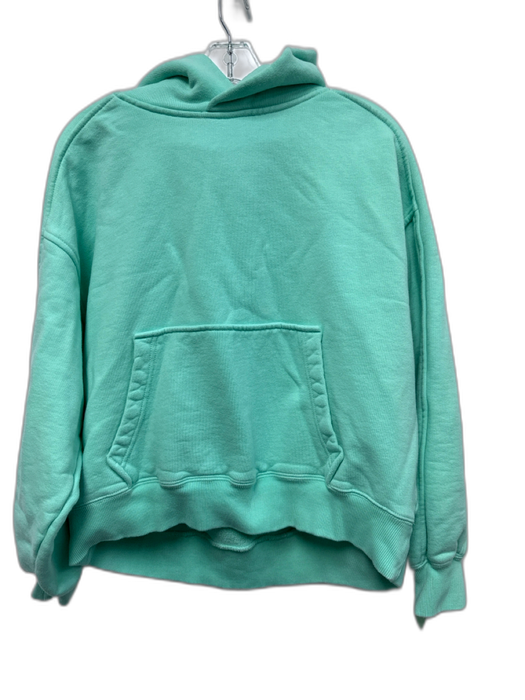 FP Movement Size XS Aqua Blue Cotton Kangaroo Pocket Hoodie Oversized Sweater Aqua Blue / XS