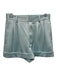 Alice + Olivia Size 2 Aqua Blue Triacetate Blend Pleated Waist High Rise Shorts Aqua Blue / 2