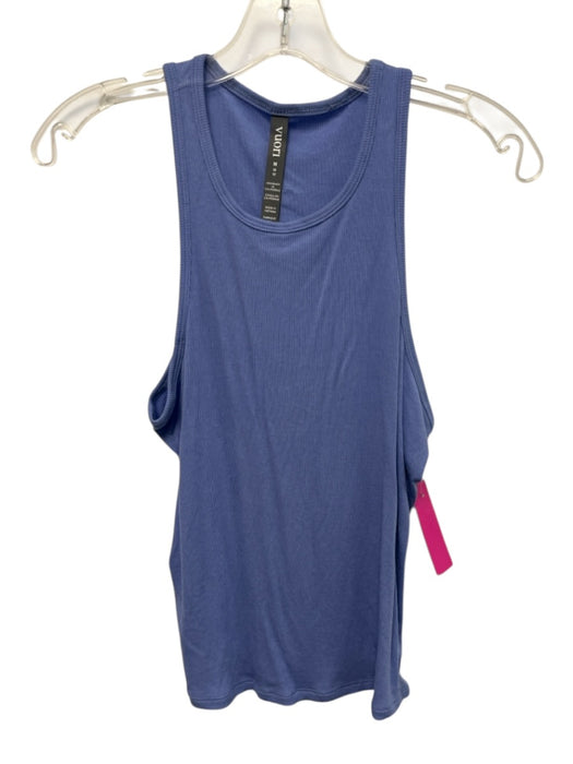 Vuori Size M Periwinkle Blue Modal Blend Ribbed Knit Round Neck Sleeveless Top Periwinkle Blue / M