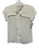 Alexis Size S Ivory White Polyester Pleated Tie Neck Cap Sleeve Top Ivory White / S