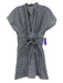Alexis Size M Blue & White Polyester Plaid Sleeveless Mock Collar Dress Blue & White / M