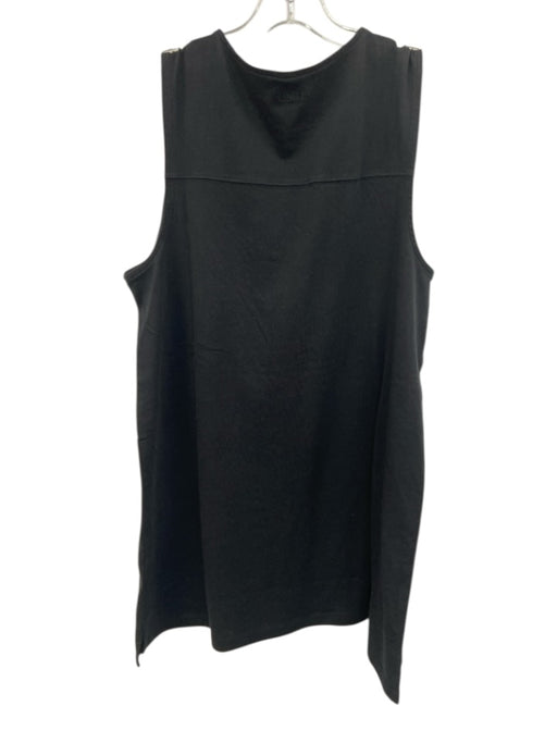 Vuori Size S Black Cotton Sleeveless Crew Neck Embroidered Dress Black / S