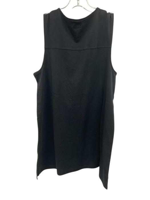 Vuori Size S Black Cotton Sleeveless Crew Neck Embroidered Dress Black / S
