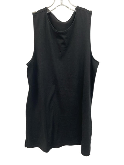 Vuori Size S Black Cotton Sleeveless Crew Neck Embroidered Dress Black / S