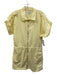 Pistola Size S Butter Yellow Cotton Blend Front Zip Drawstring Waist Dress Butter Yellow / S