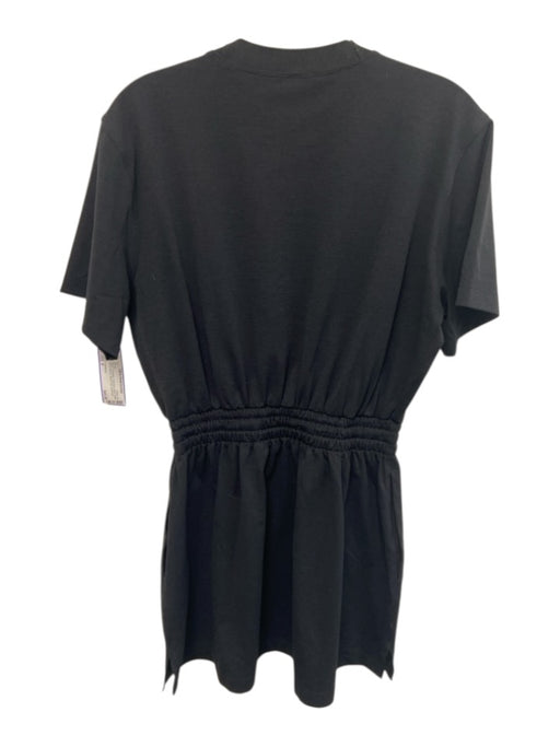 Lululemon Size 6 Black Polyester Crewneck Elastic Waist Short Sleeve Dress Black / 6
