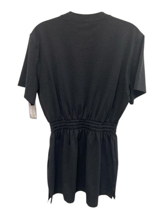 Lululemon Size 6 Black Polyester Crewneck Elastic Waist Short Sleeve Dress Black / 6