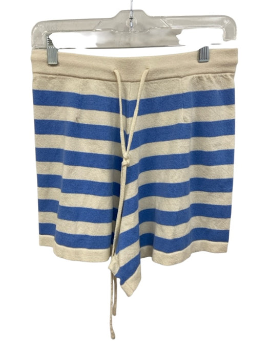 Olivia by Livro Size S Light blue & white Cotton Blend Crew Neck Short Set Light blue & white / S