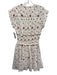 Oliphant Size XS White & Red Cotton Stars Embroidered Cap Sleeve Dress White & Red / XS