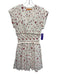 Oliphant Size XS White & Red Cotton Stars Embroidered Cap Sleeve Dress White & Red / XS