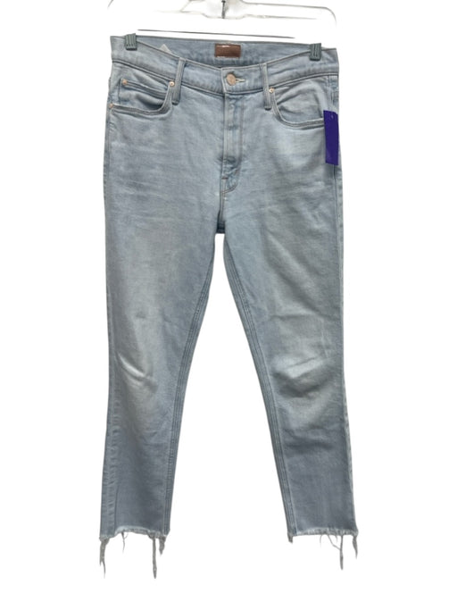 Mother Size 26 Light Wash Cotton Slim Mid Rise Fringe Jeans Light Wash / 26