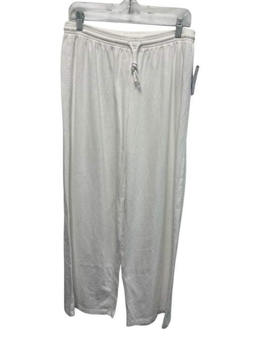 Vuori Size S White Cotton Elastic Waist Drawstring Wide Leg Pants White / S